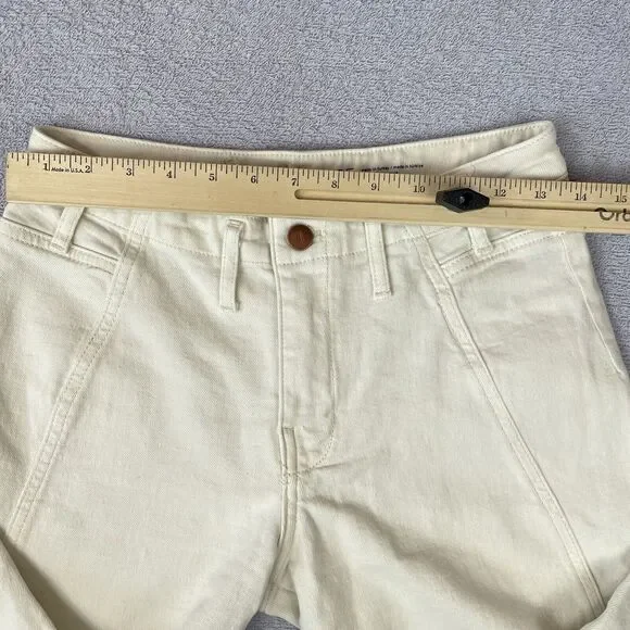 Pilcro Hemp / Cotton Baggy Pants Women’s 25 Cream / Off White Ankle Length - Picture 15 of 16